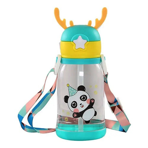 Botella Infantil Reno | Con Asa, Pico Rebatible y Diseño Divertido